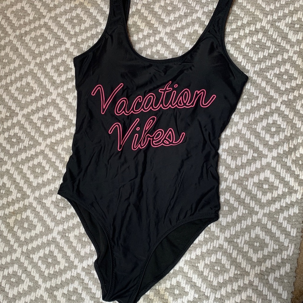 SOLD “Vacation Vibes” one piece swimsuit